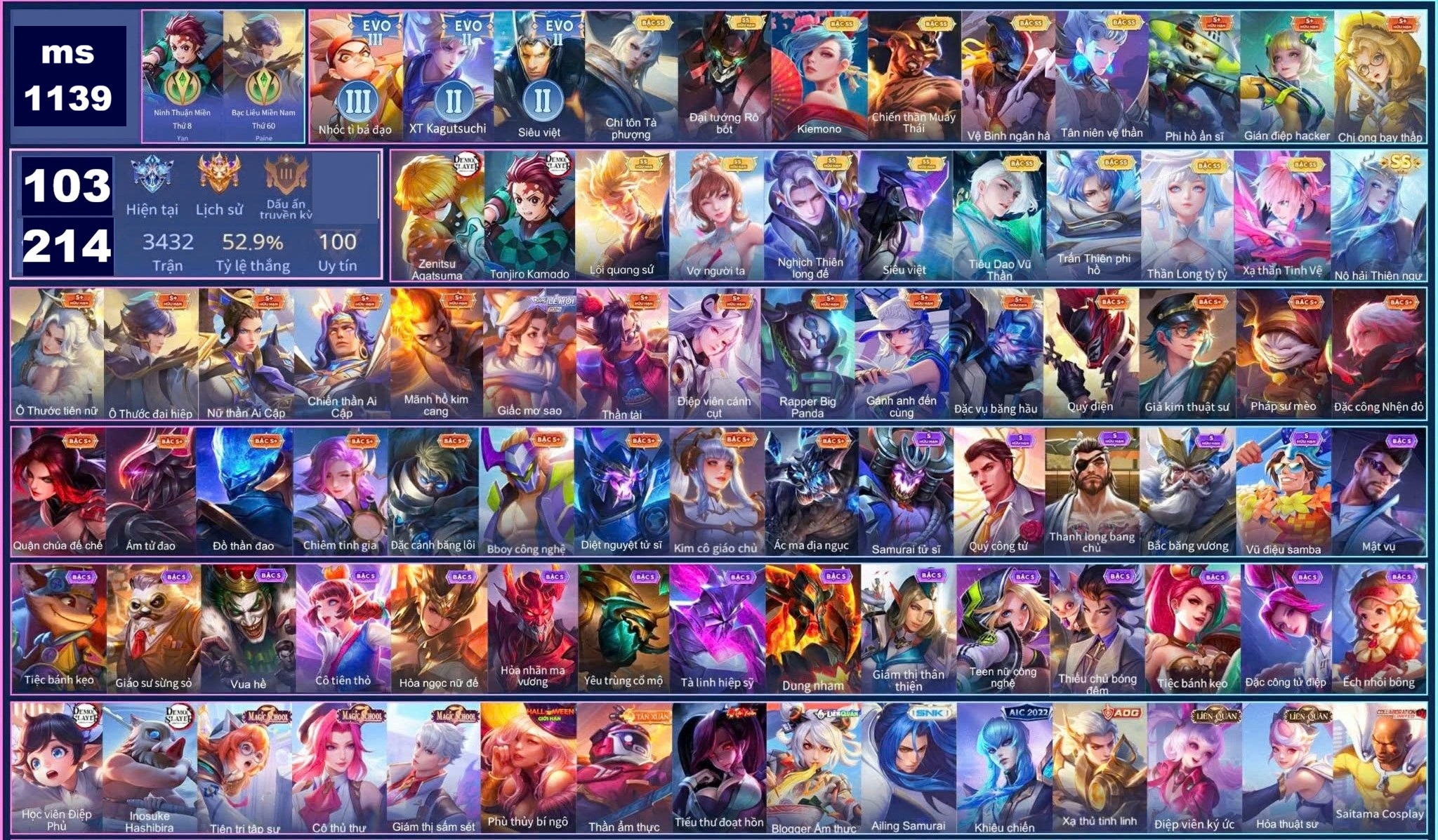 Acc Liên Quân ID 52