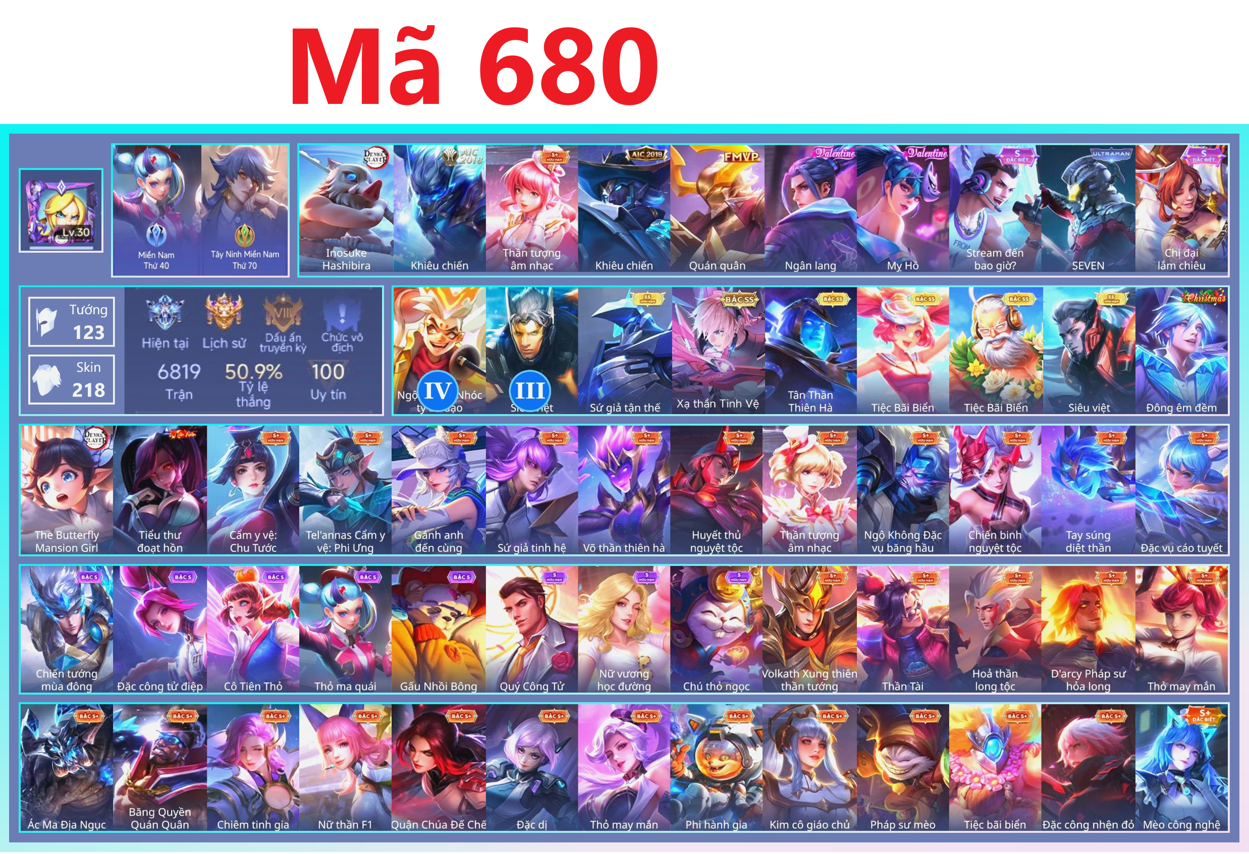 Acc Liên Quân ID 140