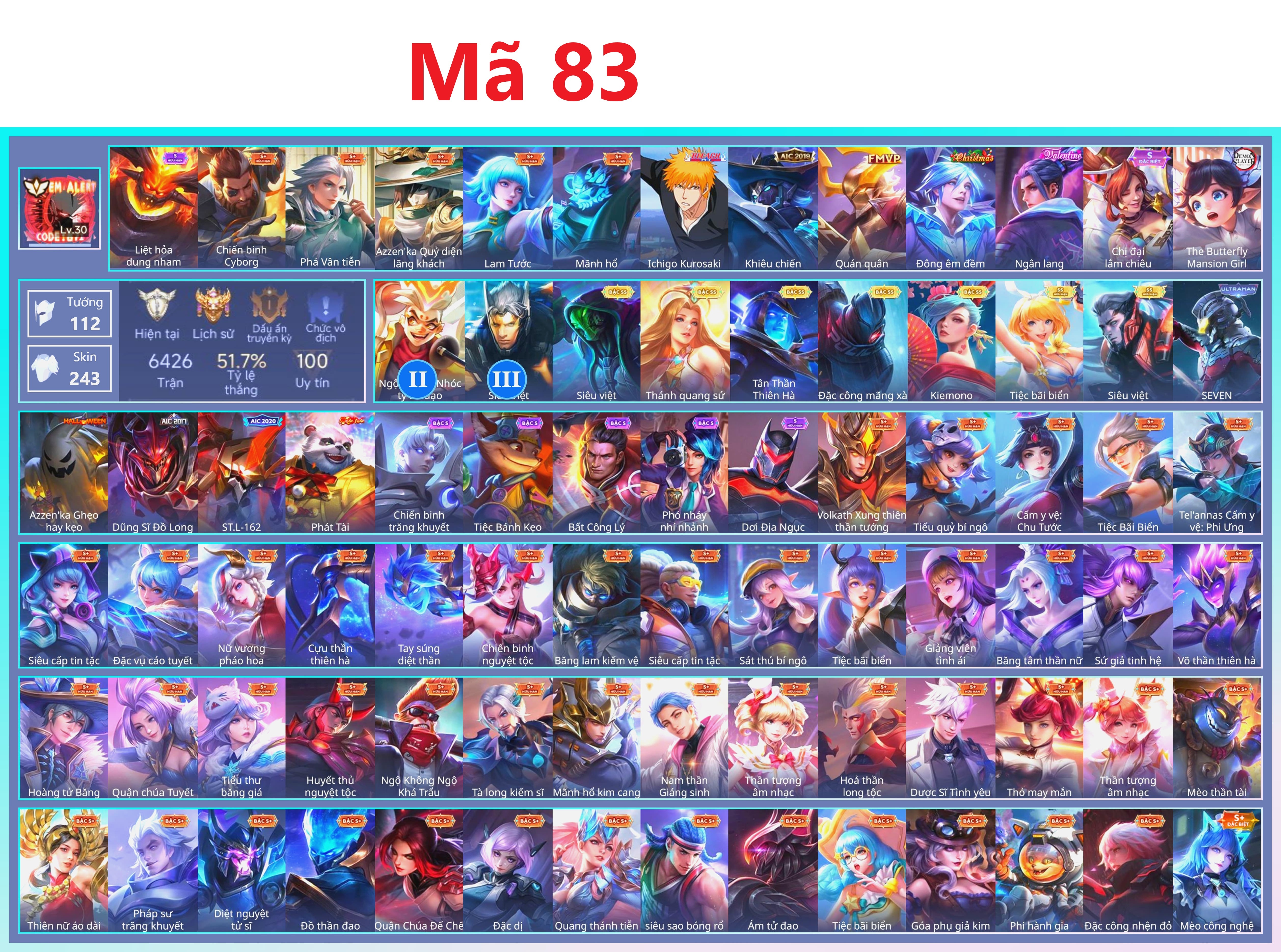 Acc Liên Quân ID 165