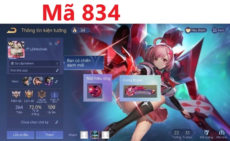 Acc Liên Quân ID 166