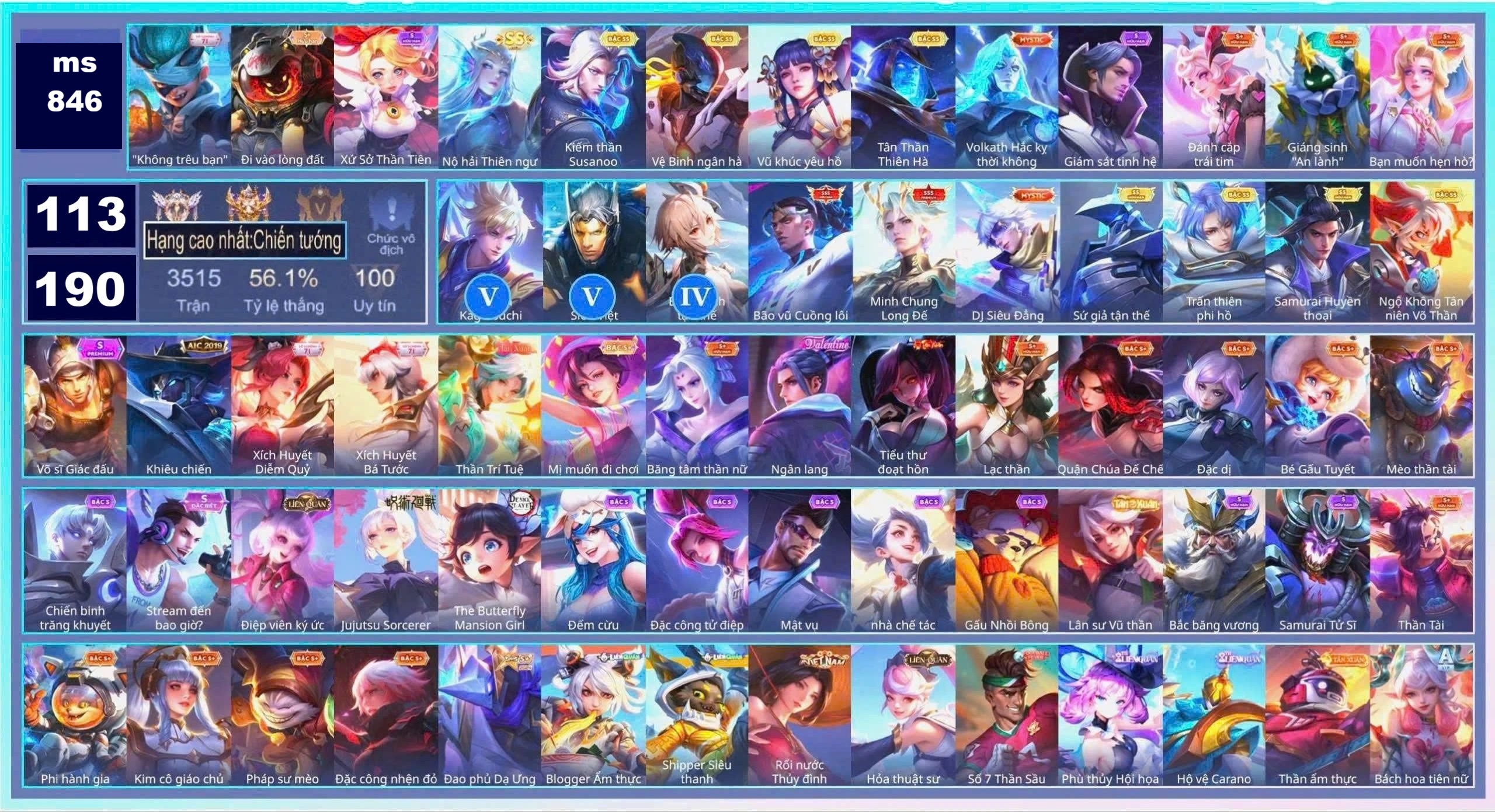 Acc Liên Quân ID 169