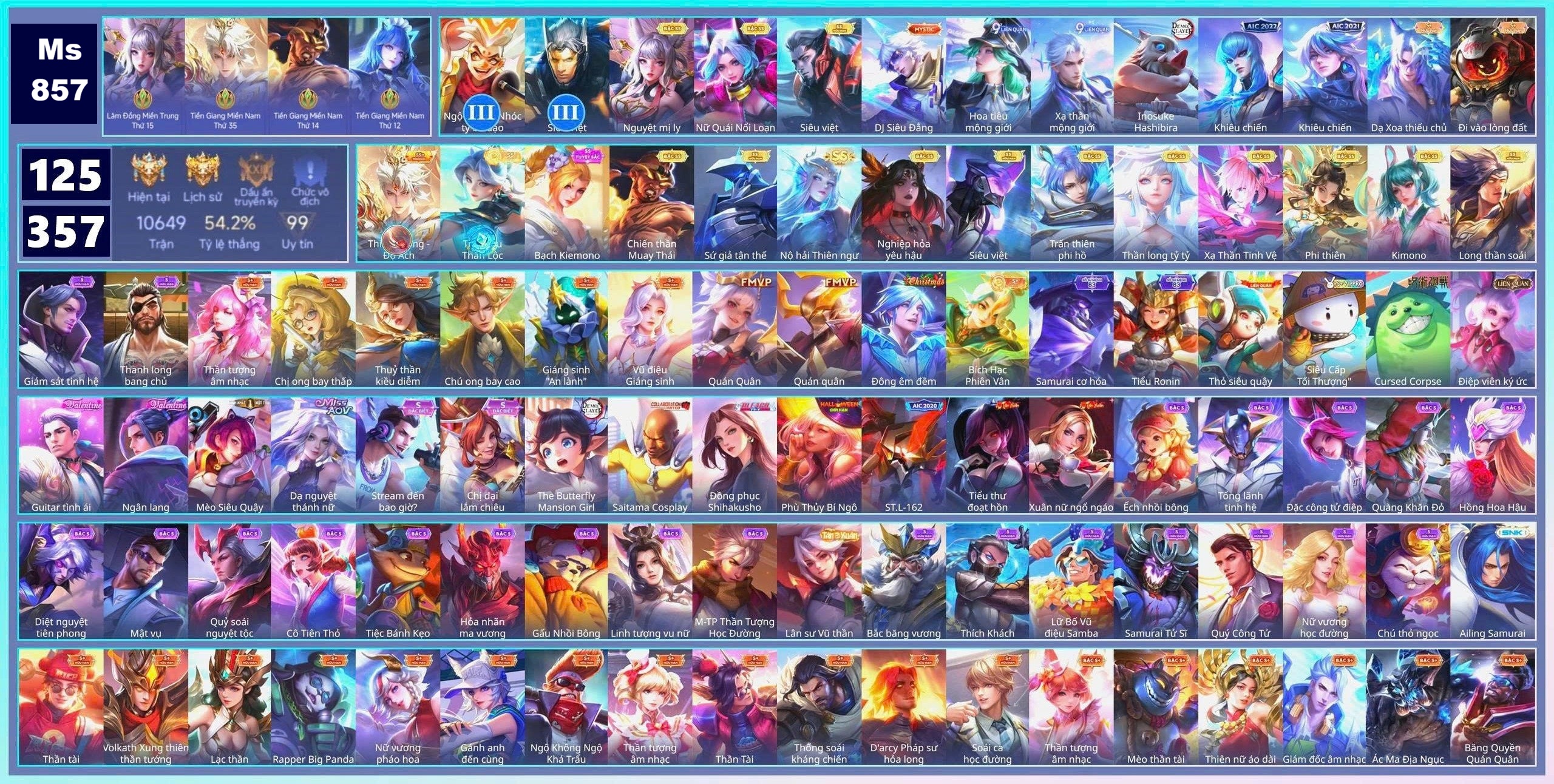 Acc Liên Quân ID 172