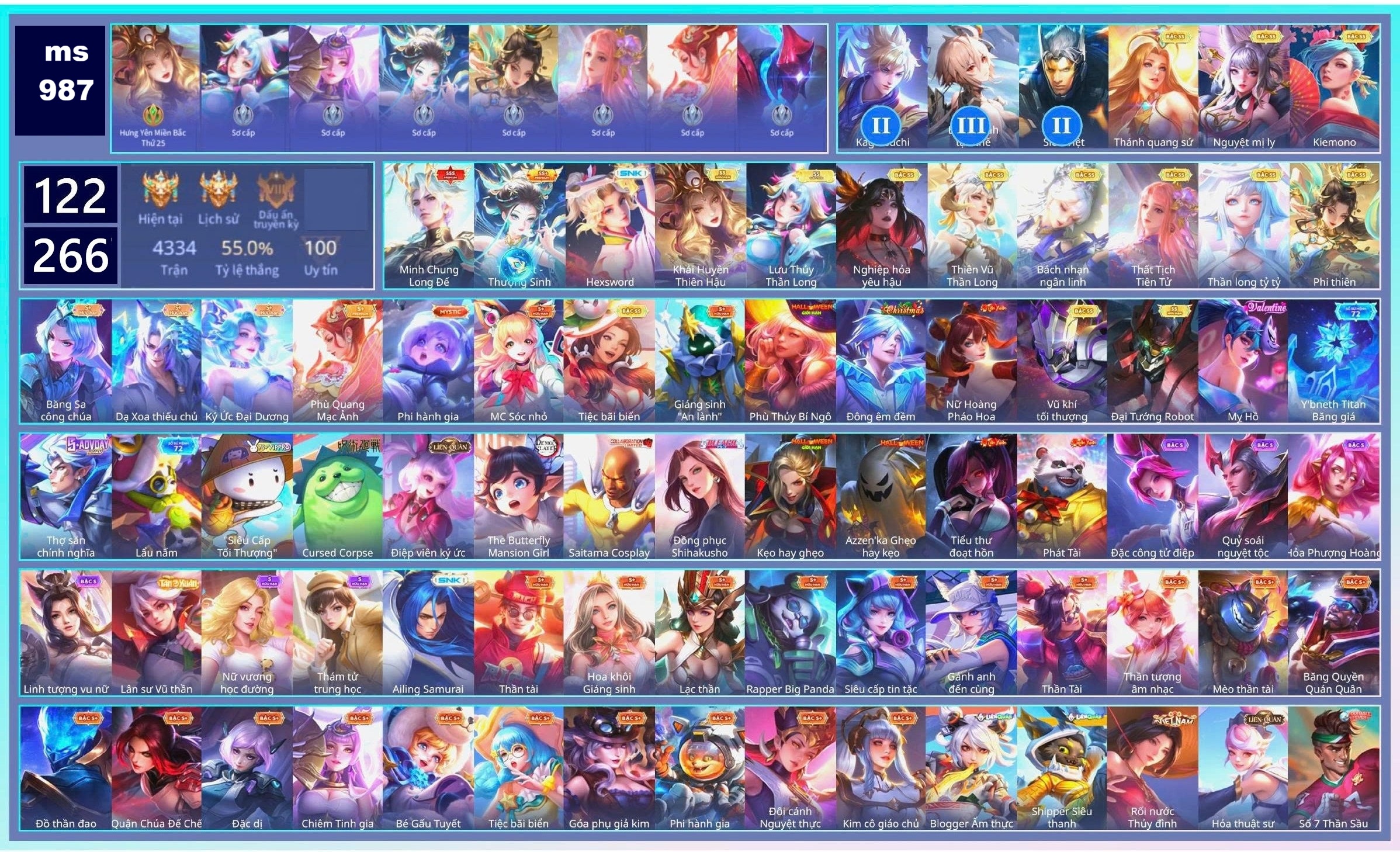 Acc Liên Quân ID 205