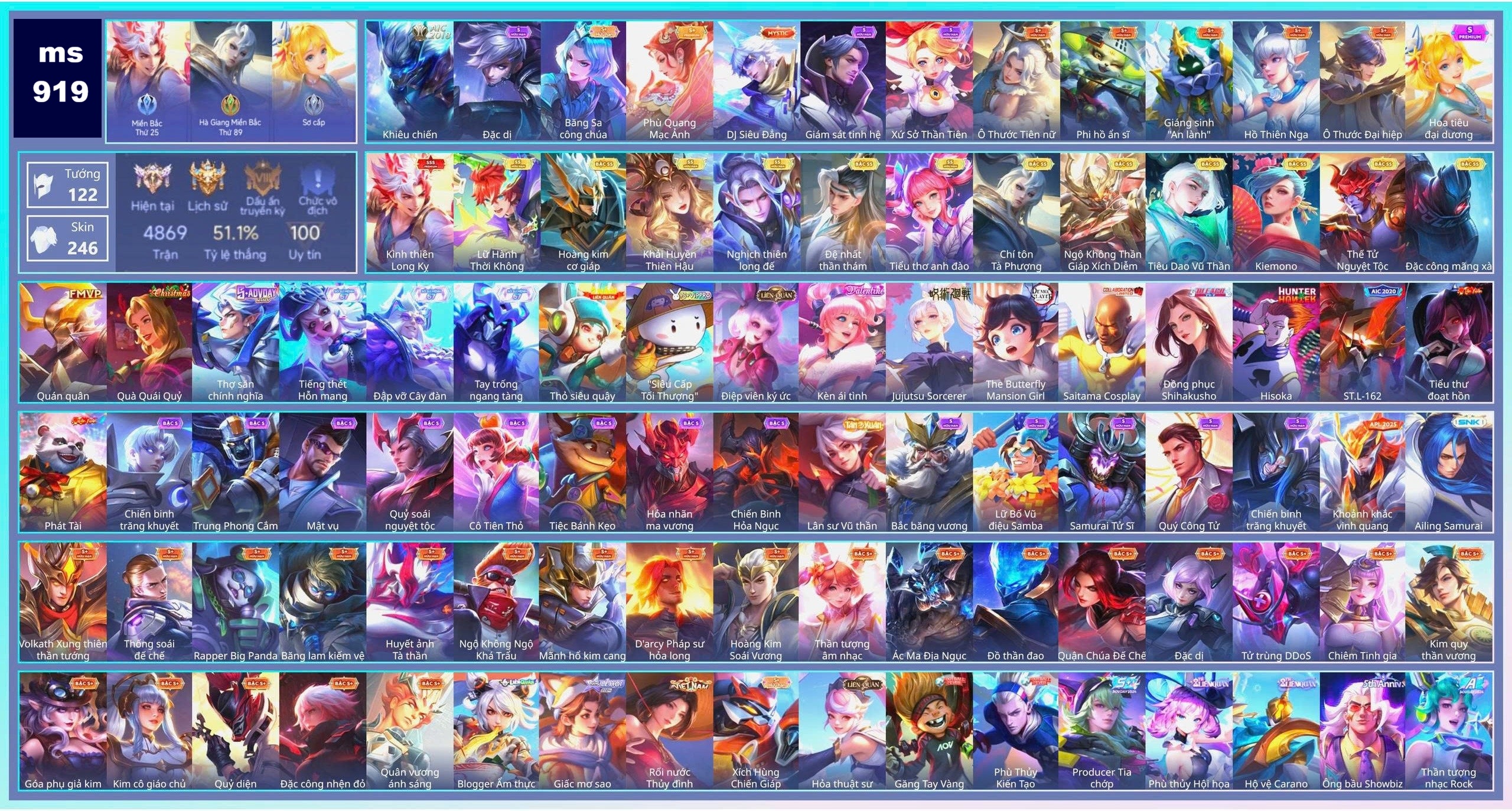 Acc Liên Quân ID 182