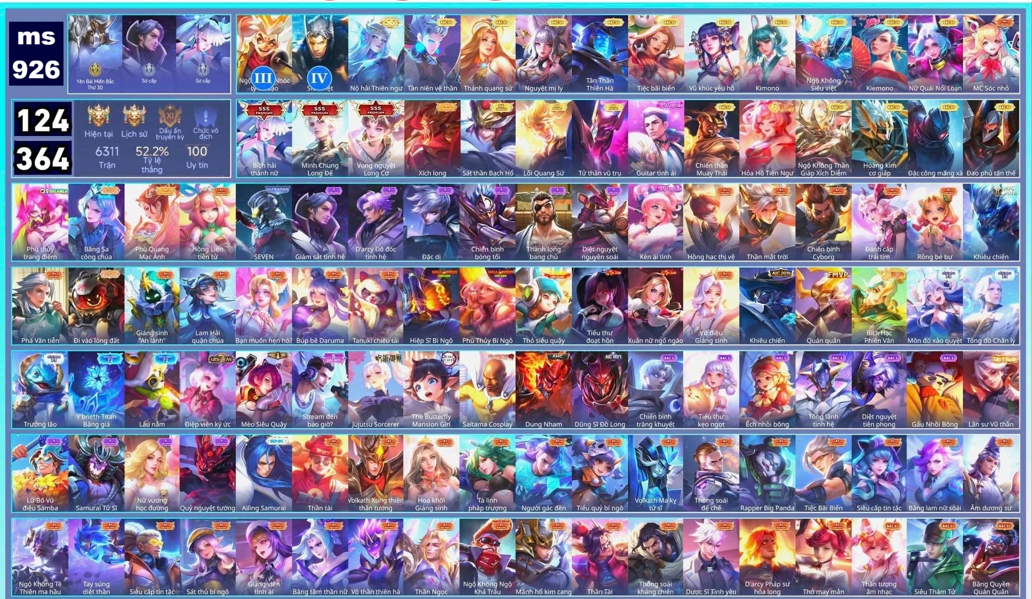 Acc Liên Quân ID 187