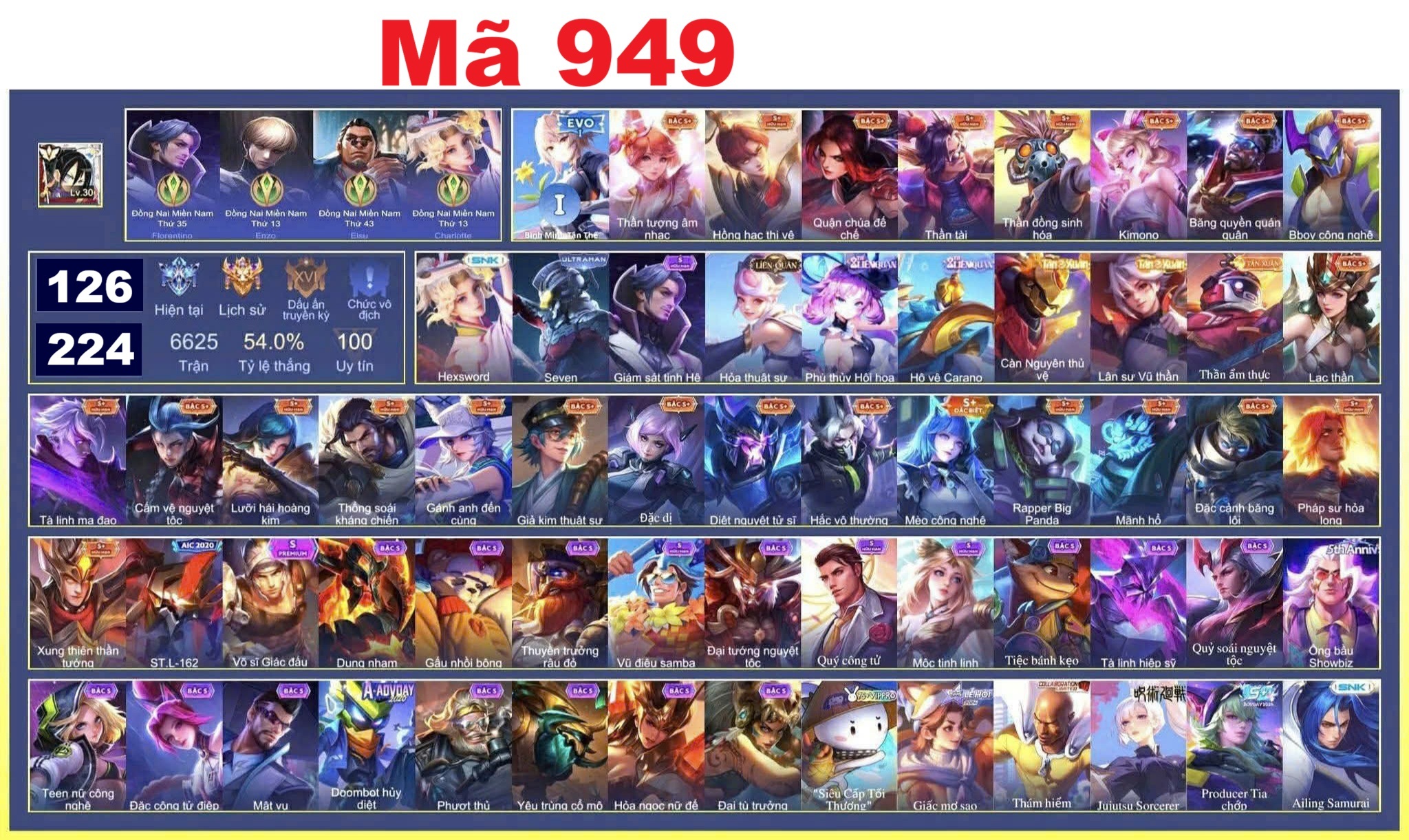 Acc Liên Quân ID 191